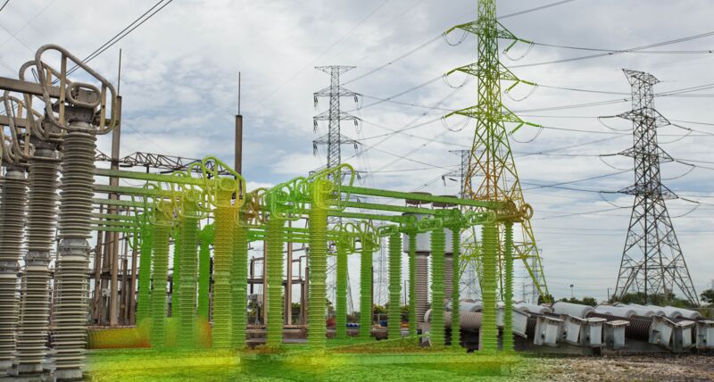 3D-Laser Scan eines Umspannwerkes